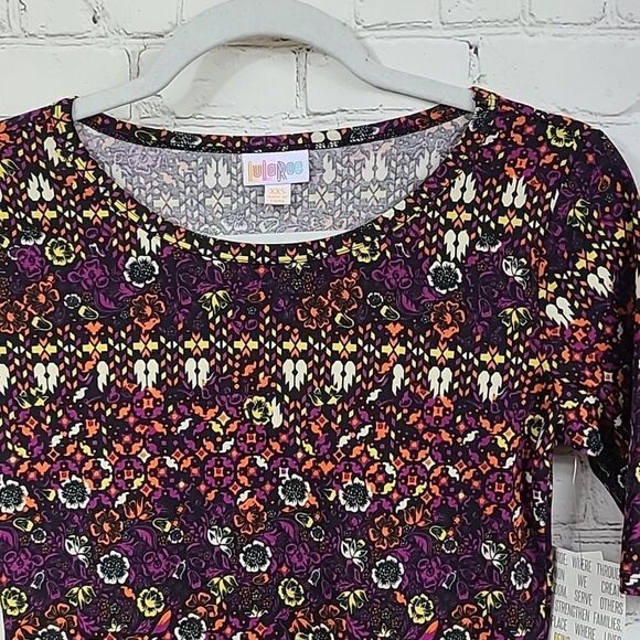 NWT LuLaRoe Julia Dress XXS (00-0) Colorful Floral Midi Fitted Business Casual - Picture 2 of 8